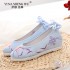 Elegant Women Shoes Canvas Flat Embroidery Chinese Traditional Shoes Women Hanfu Chinese Wedding Shoes China Oriental