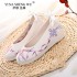 Elegant Women Shoes Canvas Flat Embroidery Chinese Traditional Shoes Women Hanfu Chinese Wedding Shoes China Oriental