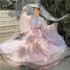 Lace Tulle Women Chinese Traditional Dresses Hanfu Female Ancient Fairy Costumes Plus Size Tang Suit Robe