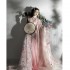 Chinese Traditional Skirt Hanfu Suit for Women Song Dynasty Pink Exquisite Butterfly Embroidered Dresses Bronzing Robe