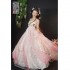 Chinese Traditional Skirt Hanfu Suit for Women Song Dynasty Pink Exquisite Butterfly Embroidered Dresses Bronzing Robe