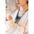 Chinese Satin Jacquard Long Sleeve Hanfu Top Cardigan For Women Improved Jacket Han Dynasty Princess Costumes