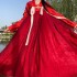 Chinese Red Hanfu for Women Summer Tang Dynasty Oriental Fairy Princess Folk Dance 3PCS Dresses Costumes