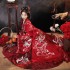 Chinese Traditioanl Red Hanfu Women Wedding Elegant Fairy Folk Dance Costumes Embroidery Stage Performance Retro Dresses Robe