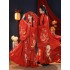 Chinese Wedding Dresses Vintage Bride Groom Red Large Sleeve Shirt Original Suit Hanfu Men Women Modern Couple Models