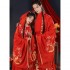 Chinese Wedding Dresses Vintage Bride Groom Red Large Sleeve Shirt Original Suit Hanfu Men Women Modern Couple Models