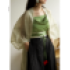 Improved Horse Face Skirt Half Skirt Hanfu Dresses Women With Pocket Elastic Zipper Double Layer Lined Daily Commuting Dress