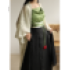 Improved Horse Face Skirt Half Skirt Hanfu Dresses Women With Pocket Elastic Zipper Double Layer Lined Daily Commuting Dress