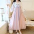 Chinese Traditional Hanfu Pink Slim Elegant Dresses Improved Hanfu Daily Modern China Retro Clothing For Women