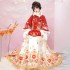 2 Colors Original Ming Dynasty 3PC Hanfu Dresses Set Red Yellow Coat Horse Face Skirt Shirt Women Dresses