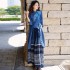 traditional cheongsam chinese vintage denim Dresses national flower embroidery Dresses elegant folk Dresses feminino streetwear