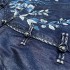 traditional cheongsam chinese vintage denim Dresses national flower embroidery Dresses elegant folk Dresses feminino streetwear