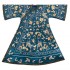 2Pc Original Late Qing Dynasty Blue Chinese Hanfu Dresses Vintage Flower Pattern Wide Sleeve Princess Gown Classic Women Vest