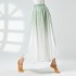 2 Layers Gradient Dance Pant Loose Wide Leg Chiffon Trousers Flowy Skirt Hanfu Modern Chinese Dancing Practice Clothes