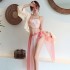 Chinese High end Classical Pink Hanfu Sexy Lingerie Sweet Cute Costumes Temptation Pajamas Suit Embroidered Erotic Sling Skirt