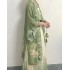 3PCS Set Chinese Fashion Hanfu Dresses Tea Green Flowing Dresses Chinese Ancient Women Embroidery Dresses Costumes For Shooting Graduat