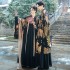 Ancient Chinese Traditional Dresses Black Hanfu Sets Paired Clothing Couple Cosplay Costumes Oriental Dance Men Women