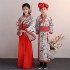 Chinese Traditional Clothing Children Crane Embroidery Han Dynasty Girls Dresses Boys Tops Skirts Pants Hanfu