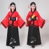 Chinese Traditional Dresses Ancient Boy Girl Long Sleeve Folk Dance Performance Clothing Hanfu Set