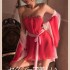 Ancient Red Hanfu Skirt Sexy Pajamas Chinese Traditional Women Passion Lingerie Sleepwear Robe See-through Fairy Dresses Cosplay