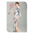 Chinese Classical Dance Modified Cheongsam Vintage Practice Performance Uniform Quartered Sleeves Dresses Split Qipao Dress