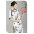 Chinese Classical Dance Modified Cheongsam Vintage Practice Performance Uniform Quartered Sleeves Dresses Split Qipao Dress