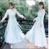 Chinese Hanfu Female fairy Costumes Adult Student Ming Tang Han Women Girl embroidery Sarong Daily Collar Suit Set