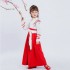 Traditional Cosutume Kids Baby Girl Boy Costumes Embroidery Crane Cosplay Robe