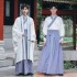 Chinese ancient Costumes hanfu male cosplay Costumes blue big yards of Chinese classical song dynasty scholar robes Chinese clothe