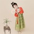 Children Hanfu Girl Brocade Scale Chest Dresses Fairy Chinese Koi Embroidery Spring Ancient Performance Clothing