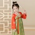 Children Hanfu Girl Brocade Scale Chest Dresses Fairy Chinese Koi Embroidery Spring Ancient Performance Clothing