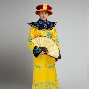 Qing Dynasty Emperor's Dragon Robe, Palace Emperor Cosplay Costume, Hat Included