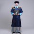 Ancient Military Official Civil Uniform Qing Dynasty Ancient Clothes Men's Cheongsam Sent Hat Buddha Beads Shawl