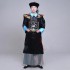 Ancient Military Official Civil Uniform Qing Dynasty Ancient Clothes Men's Cheongsam Sent Hat Buddha Beads Shawl